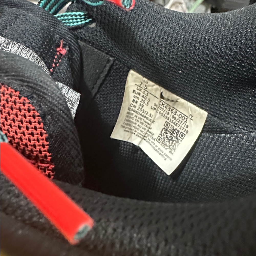 NIKE‎ AIR FORCE 1 '07 LV8 4 BLACK/BLACK-OBSIDIAN MIST CK4363 001 US MEN Size 7.5 - Picture 7 of 8